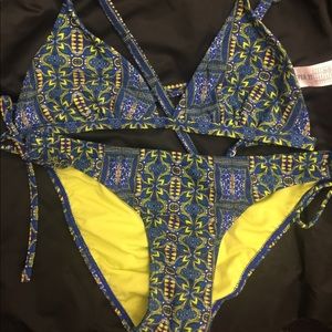 Tribal Print two piece bathing suit